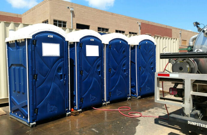 30 Yard Waste Dumpster Containers with Portable Toilets, Palm Beach Junk Removal and Trash Haulers